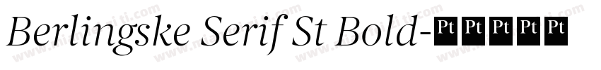Berlingske Serif St Bold字体转换